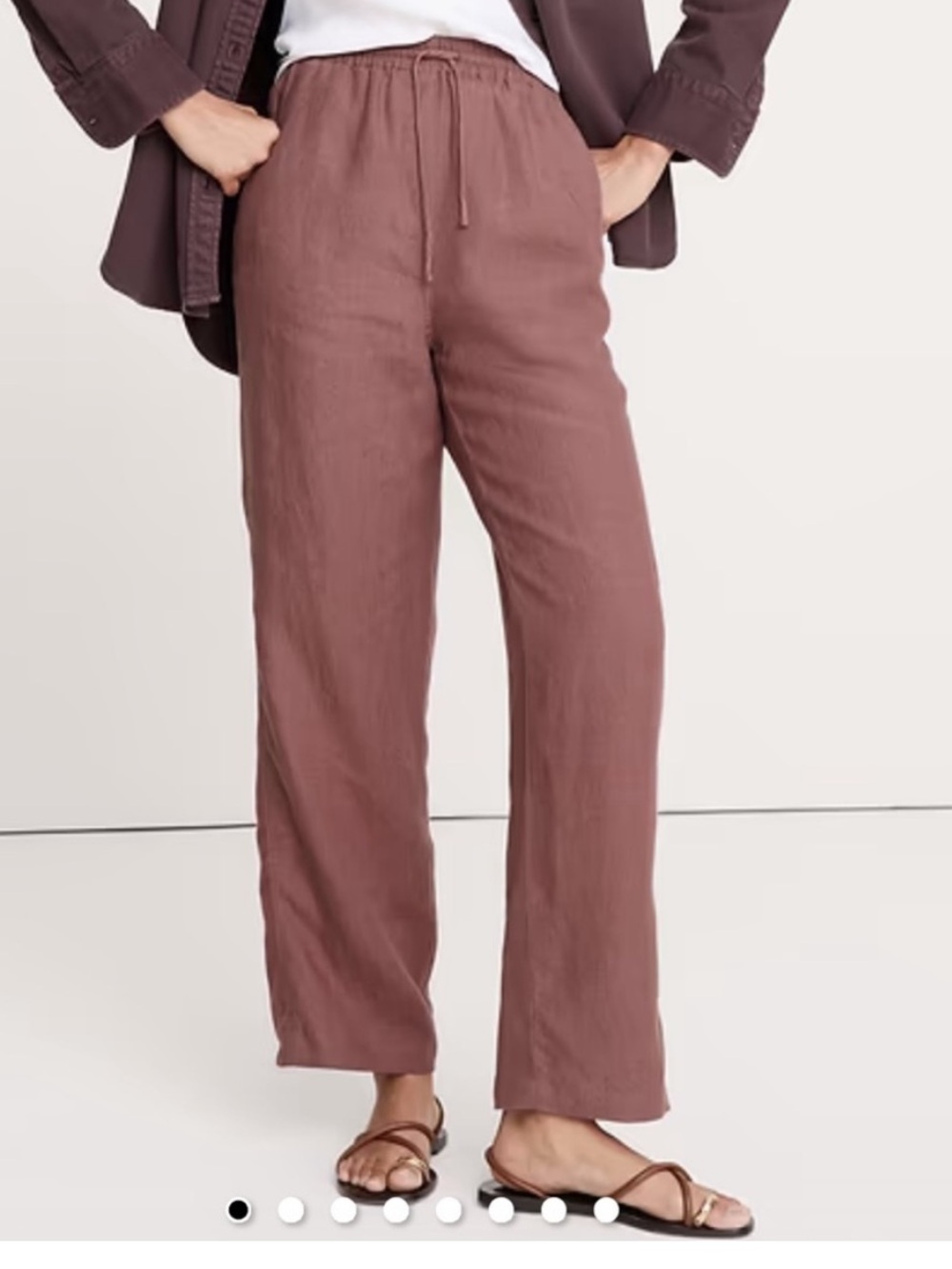 Banana Republic Getaway straight leg linen pants
